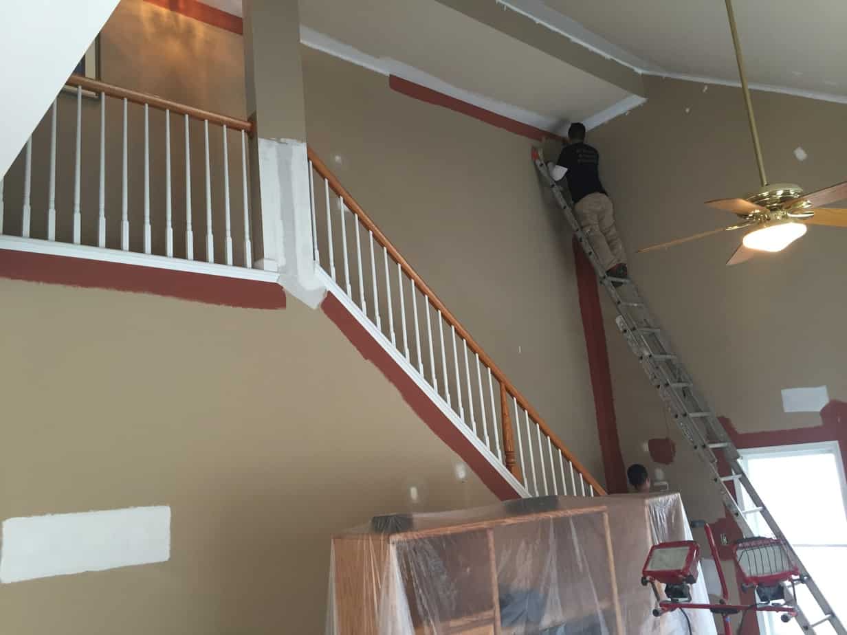 Interior House Painting Project Flanders Ac Construction Services